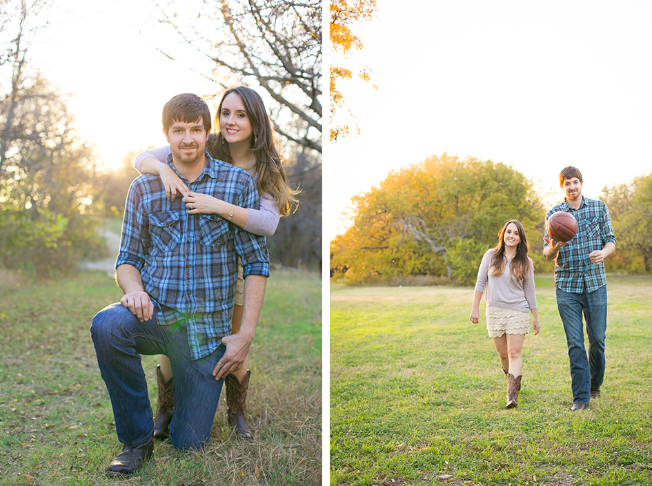 Engaged Couple in the field