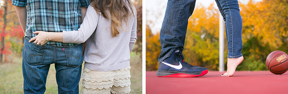 Engaged Couple basketball