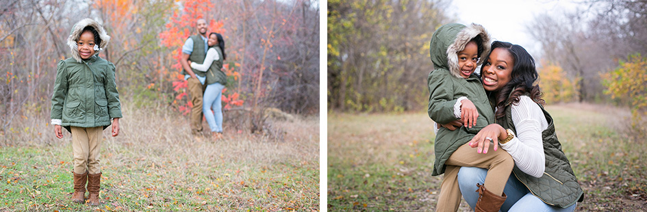 Family portraits outdoors