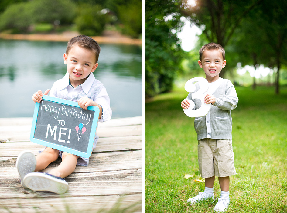 Kid birthday portrait outdoors